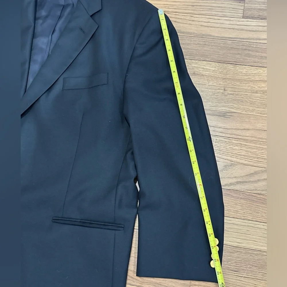 Classic Men's Black Blazer with Gold Buttons